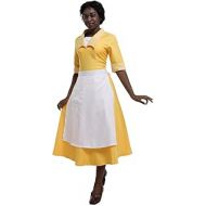 할로윈 용품Cosplay.fm Womens Yellow Waitress Dress Housemaid Cosplay Costume Halloween