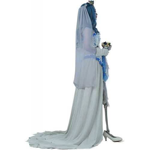  할로윈 용품Cosplay.fm Womens Emily Ghost Bride Halloween Cosplay Costume Fancy Dress