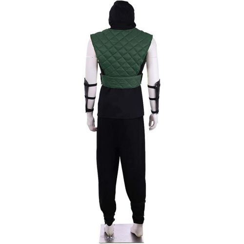  할로윈 용품CosplayDiy Mens Suit for Mortal Kombat Reptile Cosplay Costume Ninja Green Fighting Costumes with Mask Adult