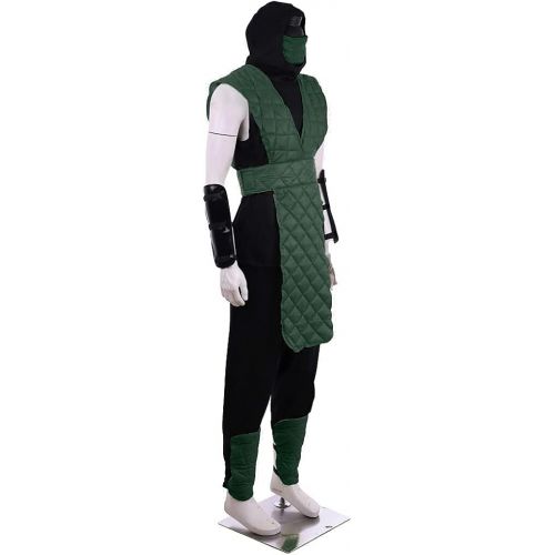  할로윈 용품CosplayDiy Mens Suit for Mortal Kombat Reptile Cosplay Costume Ninja Green Fighting Costumes with Mask Adult