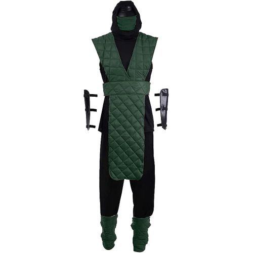  할로윈 용품CosplayDiy Mens Suit for Mortal Kombat Reptile Cosplay Costume Ninja Green Fighting Costumes with Mask Adult