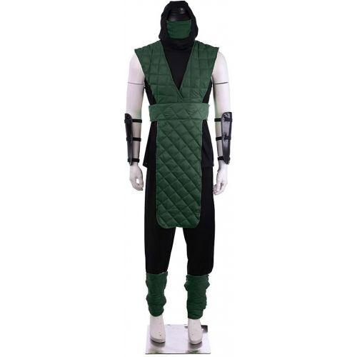  할로윈 용품CosplayDiy Mens Suit for Mortal Kombat Reptile Cosplay Costume Ninja Green Fighting Costumes with Mask Adult