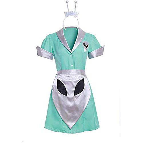  할로윈 용품CosplayDiy Roswell Crashdown Cosplay Costume Liz Parker Cafe Waitress Maid Dress Halloween Alien Uniform