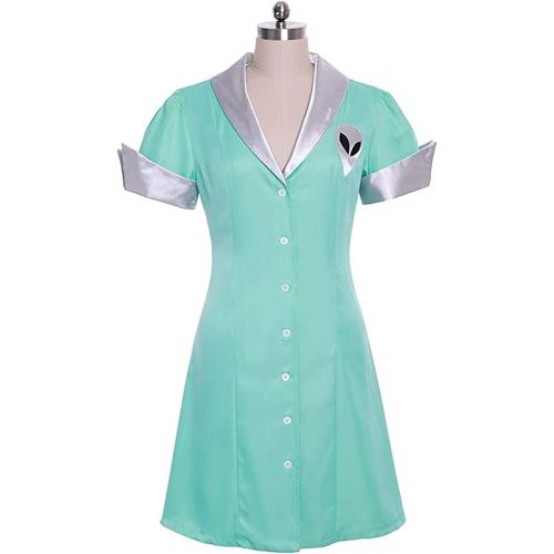  할로윈 용품CosplayDiy Roswell Crashdown Cosplay Costume Liz Parker Cafe Waitress Maid Dress Halloween Alien Uniform