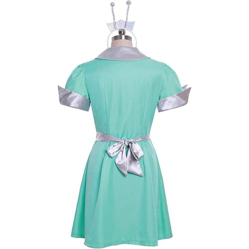  할로윈 용품CosplayDiy Roswell Crashdown Cosplay Costume Liz Parker Cafe Waitress Maid Dress Halloween Alien Uniform