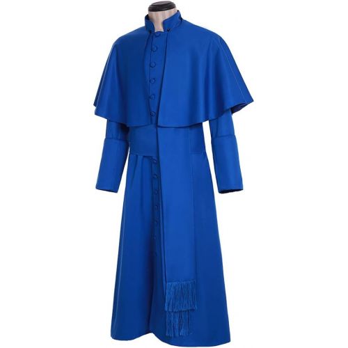  할로윈 용품CosplayDiy Adult Mens Roman Pulpit Clergy Cassock Church Pope Robe Costume Halloween Vintage Mens Outfit