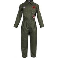 CosplayDiy Mens Suit for Top Gun Cosplay Costume Air Force Pilot Flight Jumpsuit Party Uniform