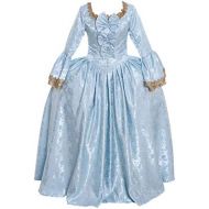 CosplayDiy Womens 18th Century Marie Antoinette Rococo Damask Cosplay Costume Dress