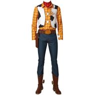 CosplayDiy Mens Suit for Cowboy Sheriff Woody Cosplay Costume with Boots&Hat