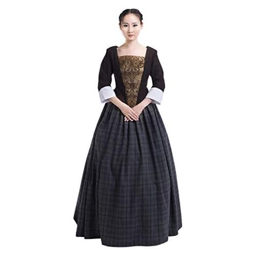  CosplayDiy Womens Dress for Outlander Jenny Fraser Murray Cosplay Costume Dress