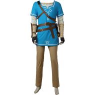 CosplayDiy Mens Suit for The Legend of Zelda Breath of The Wild Link Cosplay
