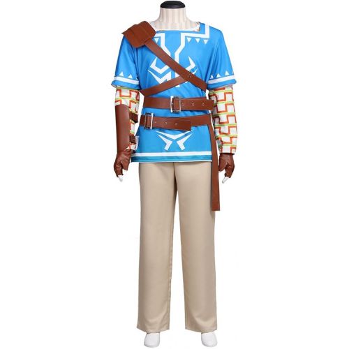  CosplayDiy Mens Suit for The Legend of Zelda Breath of The Wild Link Cosplay