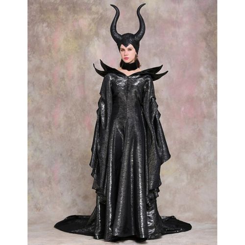  CosplayDiy Womens Costumes of Maleficent Angelina Jolie Dark Witch Queen Dress