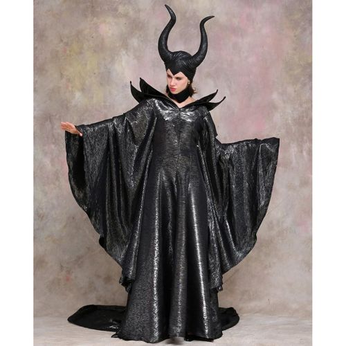  CosplayDiy Womens Costumes of Maleficent Angelina Jolie Dark Witch Queen Dress