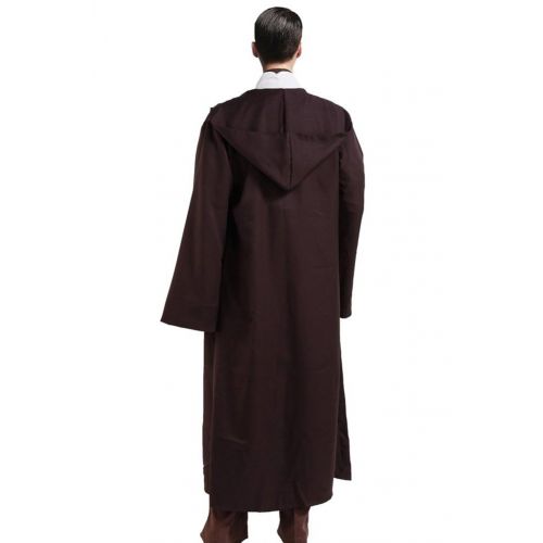  Cosplaysky Adult Tunic Hooded Robe Outfit for Jedi Costume