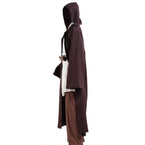  Cosplaysky Adult Tunic Hooded Robe Outfit for Jedi Costume