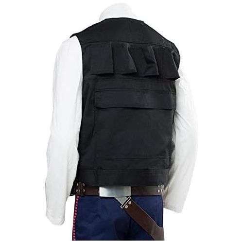  할로윈 용품Cosplaysky Mens Halloween Vest for Han Solo Costume Belt Compatible Droid Caller Canister