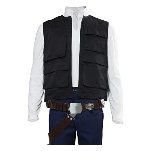  할로윈 용품Cosplaysky Mens Halloween Vest for Han Solo Costume Belt Compatible Droid Caller Canister