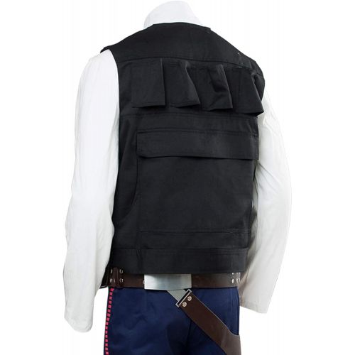  할로윈 용품Cosplaysky Mens Halloween Vest for Han Solo Costume Belt Compatible Droid Caller Canister