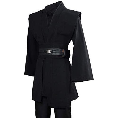  할로윈 용품CosplaySky Adult Outfit for Jedi Costume Tunic Hooded Robe Anakin Skywalker Uniform Black Version