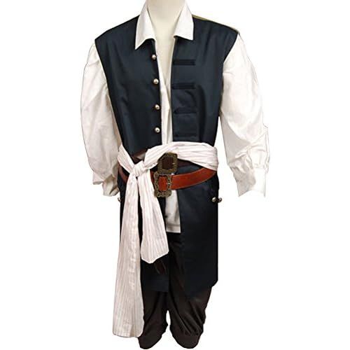  할로윈 용품CosplaySky Halloween Pirate Costume Pirates of The Caribbean Jack Sparrow Outfit