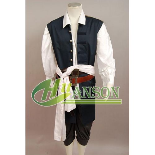  할로윈 용품CosplaySky Halloween Pirate Costume Pirates of The Caribbean Jack Sparrow Outfit