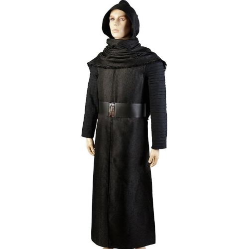  Cosplaysky Mens Halloween Costume Tunic Hooded Uniform Outfit Black Version