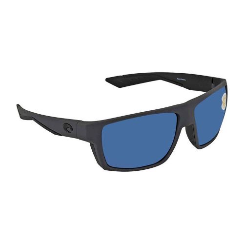  Costa Del Mar Bloke 580P Bloke, Matte Gray Matte Black Blue Mirror, Blue Mirror