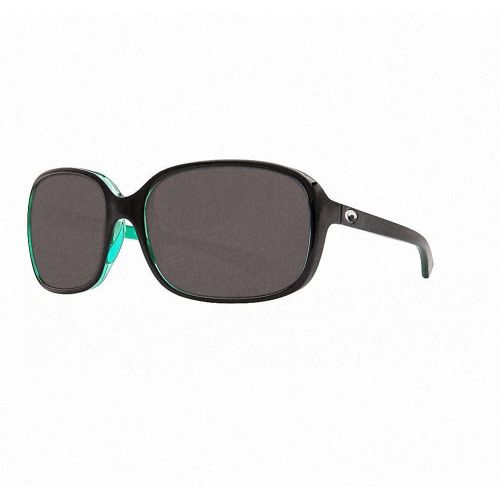 Costa Del Mar Costa Shiny Black KiwiGray Riverton 580P Sunglasses