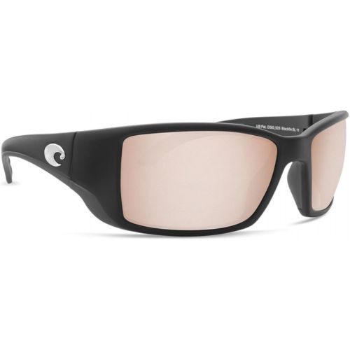  Costa Del Mar Blackfin Sunglasses Matte BlackCopper Silver Mirror 580Glass