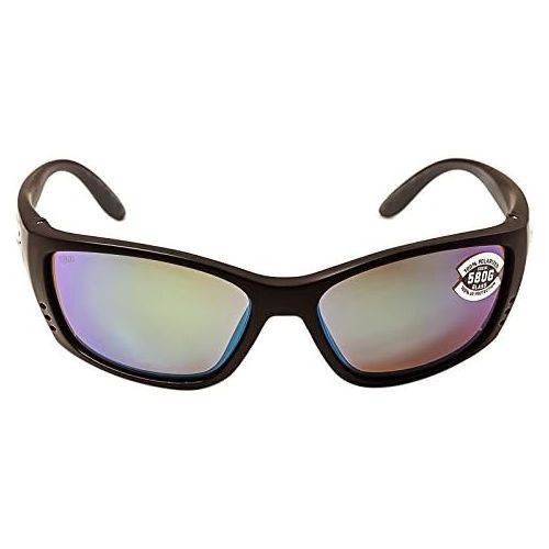  Costa Del Mar Sunglasses - Fisch- Glass  Frame: Black Lens: Polarized Green Mirror Wave 580 Glass