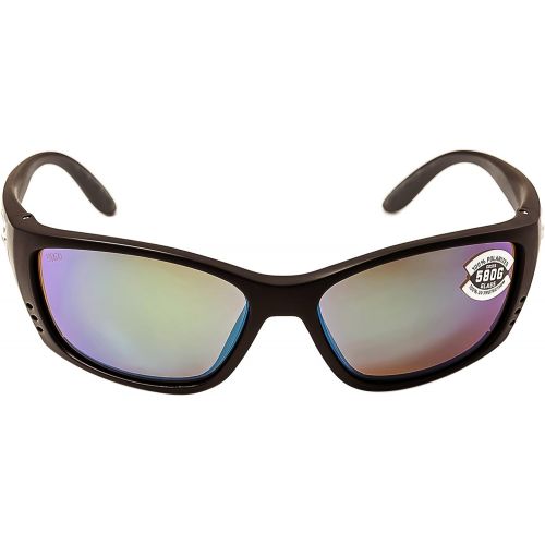  Costa Del Mar Sunglasses - Fisch- Glass  Frame: Black Lens: Polarized Green Mirror Wave 580 Glass