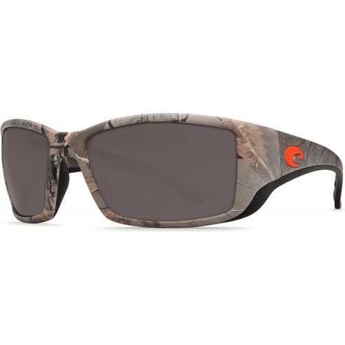  Costa Del Mar Blackfin Sunglasses, Black, Green Mirror 580Glass Lens