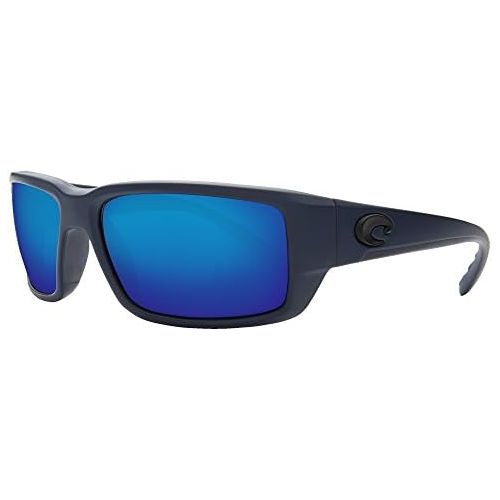  Costa Del Mar Fantail TF14OBMGLP Unisex Midnight Blue Frame Blue Mirror Lens Wrap Sunglasses