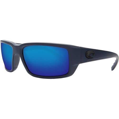  Costa Del Mar Fantail TF14OBMGLP Unisex Midnight Blue Frame Blue Mirror Lens Wrap Sunglasses