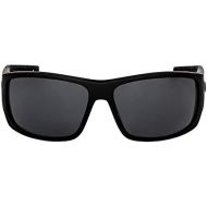 Costa Del Mar Mens Cape Polarized Rectangular Sunglasses, Matte Black Ultra/Grey Polarized-580P, 67 mm