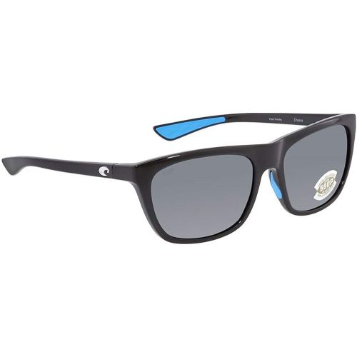  Costa Del Mar Costa Cheeca Shiny Black Resin Frame Grey Lens Unisex Sunglasses CHA11OGP