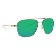 Costa Del Mar Canaveral Sunglasses Shiny Gold/Green Mirror 580 Plastic, One Size