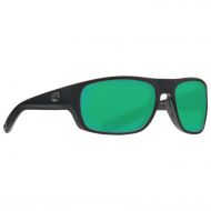 Costa Del Mar Costa Tico Sunglasses - Matte Black Frame - Green Mirror 580P Poly Polarized Lens