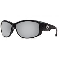 Costa Del Mar Luke Sunglasses Shiny Black/Copper Silver Mirror 580Glass