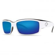 Costa Del Mar Sunglasses - Caballito- Glass / Frame: White and Black Lens: Polarized Blue Mirror Wave 580 Glass-CL30BMG580