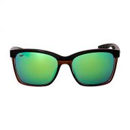 Costa Del Mar Anaa Sunglasses Shiny Black on Brown/Green Mirror 580 Plastic