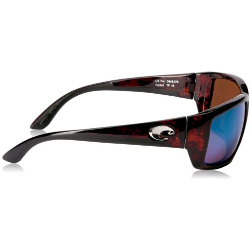  Costa Del Mar Costa del Mar Unisex-Adult Fantail TF 11 OBMGLP Polarized Iridium Rectangular Sunglasses