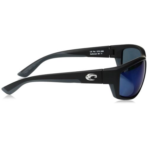  Costa Del Mar Costa del Mar Unisex-Adult Saltbreak BK 11 OGMGLP Polarized Iridium Wrap Sunglasses