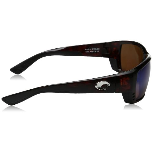  Costa Del Mar Costa del Mar Unisex-Adult Tuna Alley TA 25 OBMGLP Polarized Iridium Wrap Sunglasses