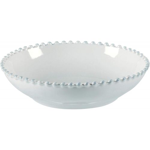  COSTA NOVA Pearl Collection Stoneware Ceramic Pasta Bowl 9.25, White