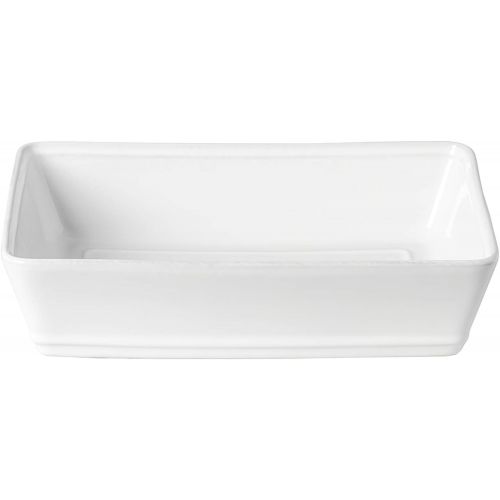  COSTA NOVA Friso Collection Stoneware Ceramic Rectangular Baker Medium 11.75x8.75, White: Kitchen & Dining