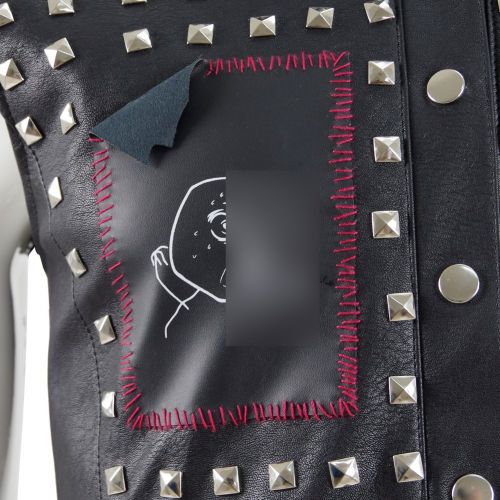  Hot Game Wrench Costume Vest Wrench Mask Mens Punk Rivets Studded Biker Vest