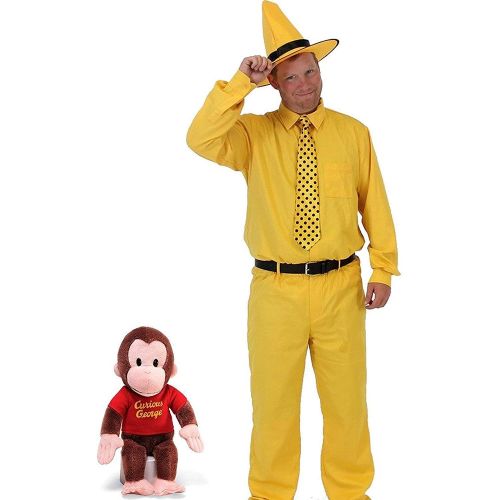  할로윈 용품Costume Agent Curious George Man in The Yellow Hat Deluxe Costume Set