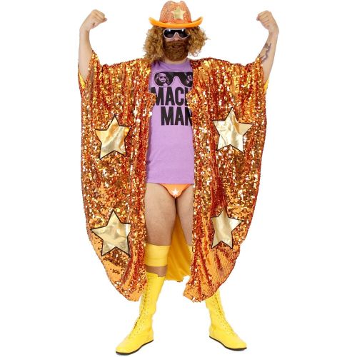 할로윈 용품Costume Agent WWE Randy Savage Macho Man Madness Sequin Costume Cape